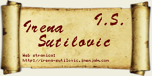 Irena Šutilović vizit kartica